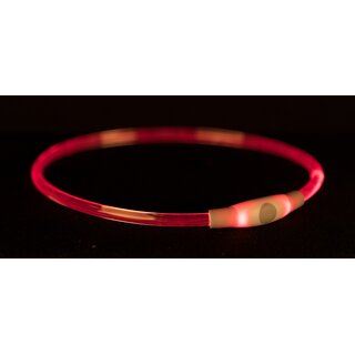 Trixie Flash Leuchtring USB rot S-M: 40 cm/ 8 mm