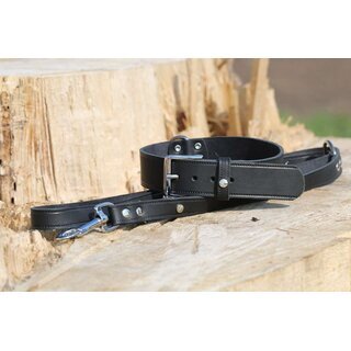 Hundehalsband Weinheim Schwarz Breite 35 mm / Lnge 42 cm