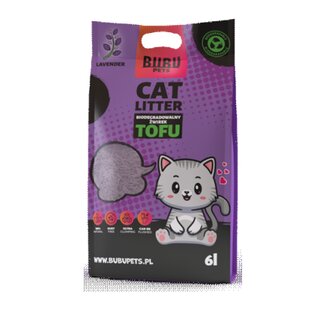 Bubbu Pets Tofu Katzenstreu Lavendel, 1,5 mm, 2,5 kg (6 L)