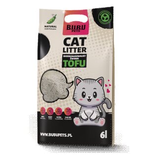 Bubbu Pets Tofu Katzenstreu original, 1,5 mm, 2,5 kg (6 L)